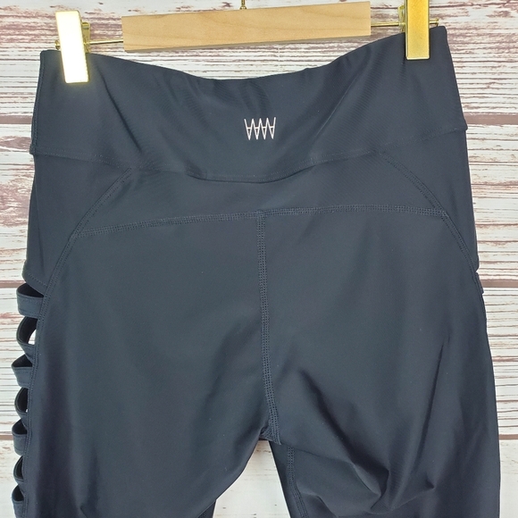 Wicked Weasel Womens Medium Sexy Black 748 Strapwork Cutout Leggings        #157 - Picture 7 of 10